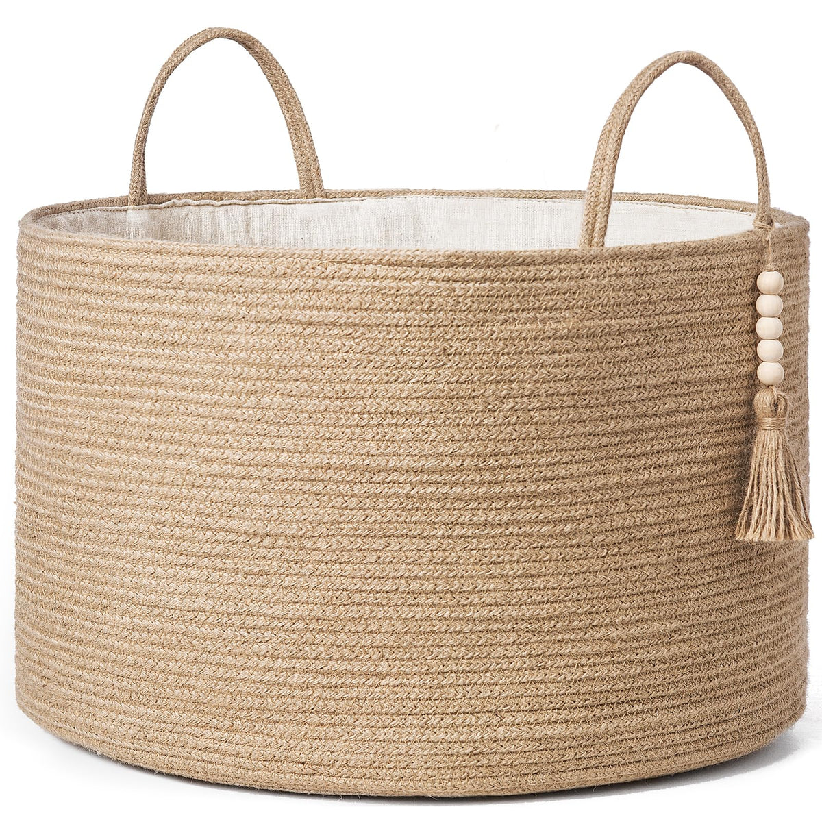 Mkono laundry basket tassel detail for decorative storage