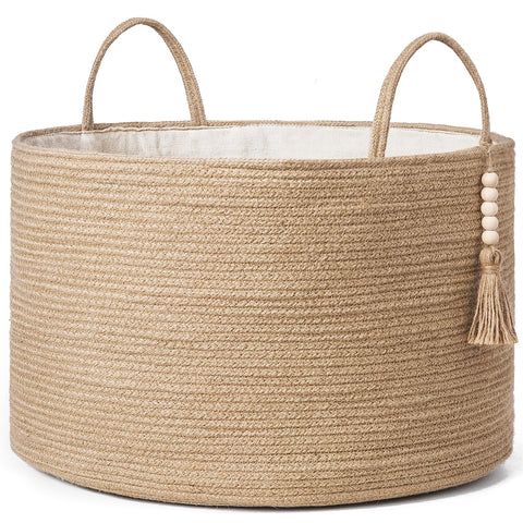 Mkono laundry basket tassel detail for decorative storage
