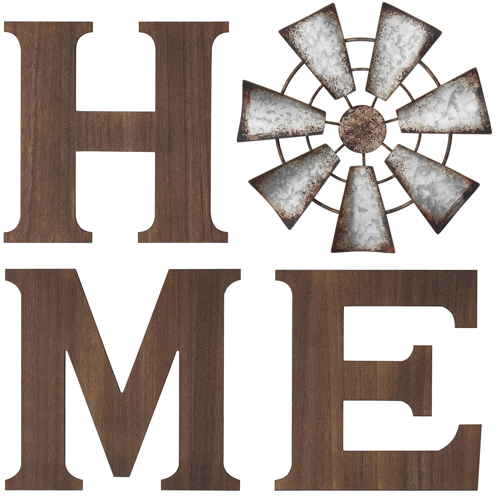 Mkono farmhouse wall decor letter H adds warm rustic charm to any room.