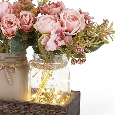 Mkono floral mason jar set makes a thoughtful home or wedding decoration