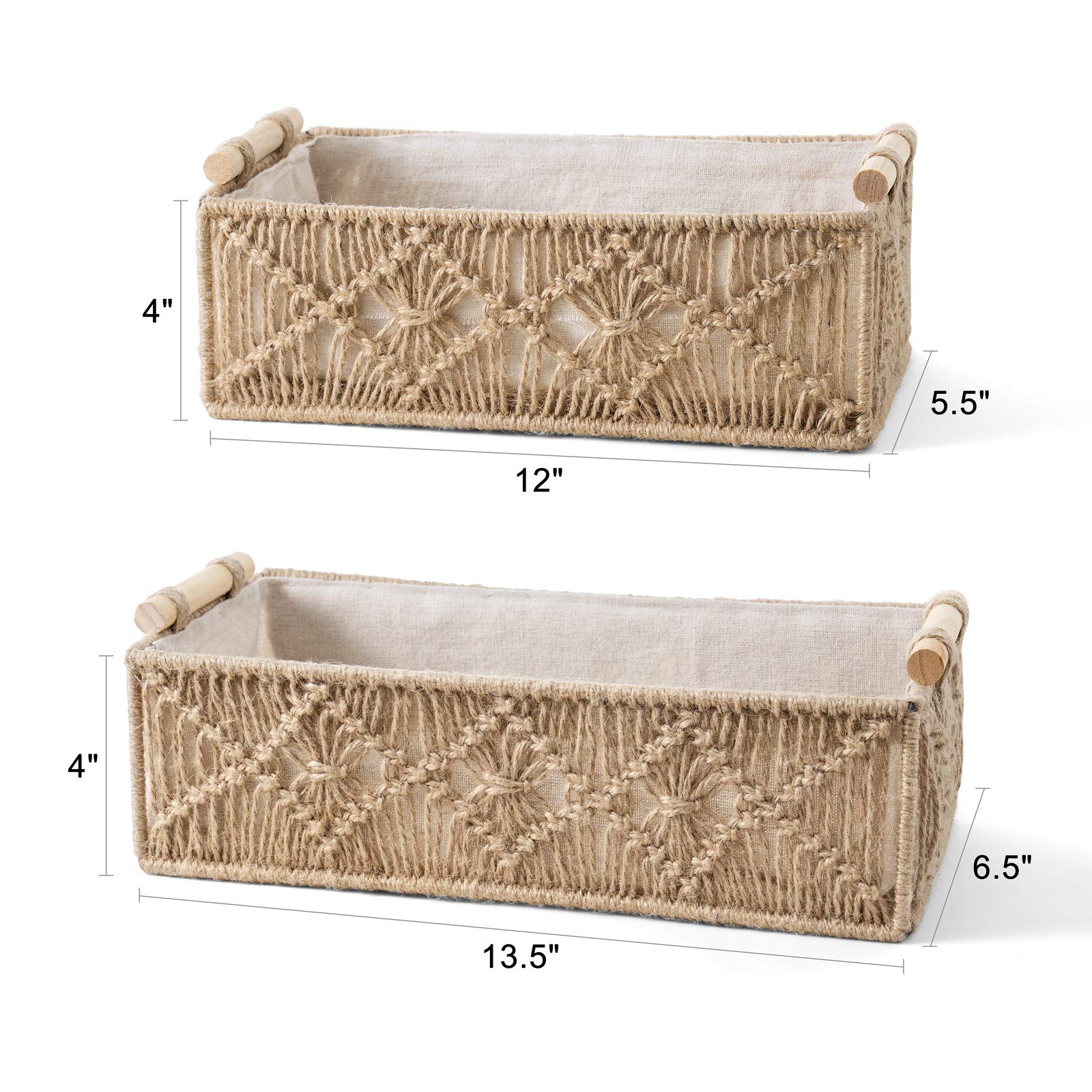 Mkono macrame baskets brown are gift-ready decor for any home.