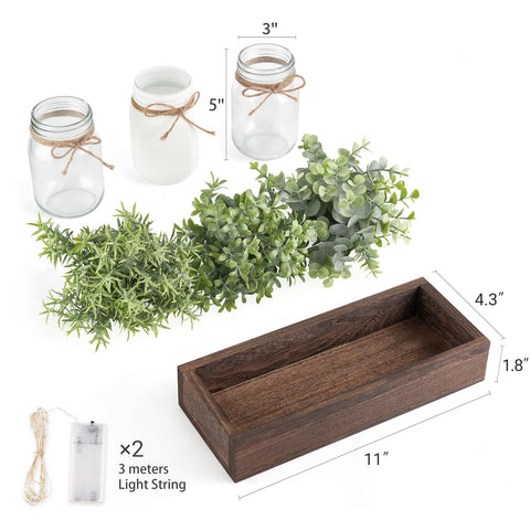 Mkono Mason Jar Lights cozy ambience on kitchen counters or bathrooms