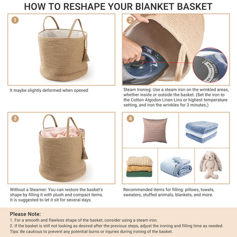 Mkono multiuse storage basket suitable for bedroom organization