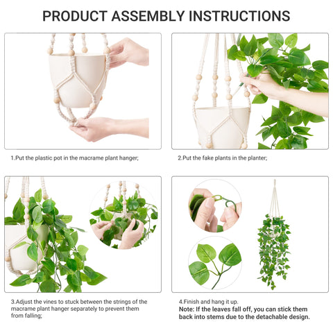 Mkono plastic pot with 6.5-inch opening supporting stable faux greenery display.