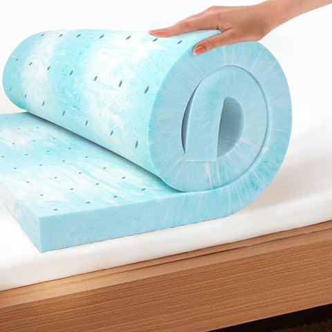 MLILY EGO Topper 4-Inch Queen memory foam contours to body for comfort.