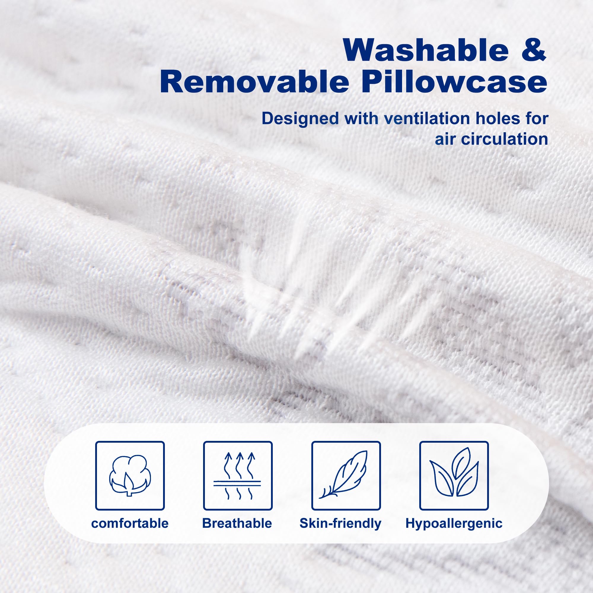 MLILY EGOHOME pillow measures 30x16 inches for most users.