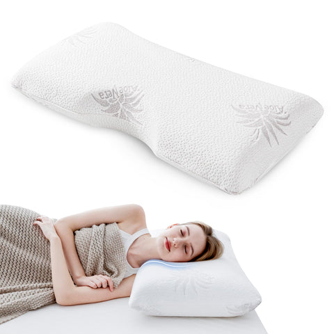 MLILY EGOHOME cervical neck pillow with memory foam core for tailored neck support.