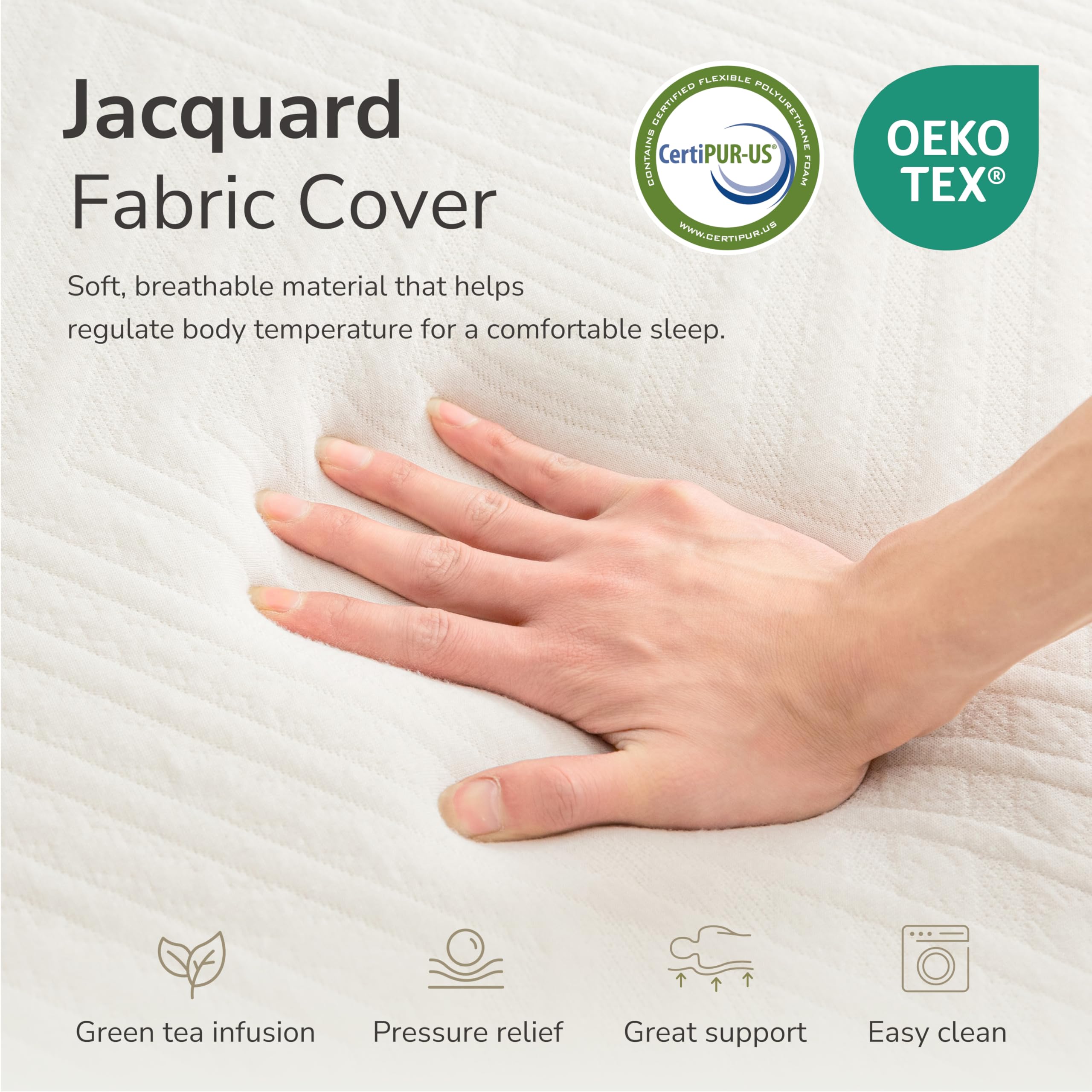 MLILY fiberglass-free inner cover provides safe flame retardant protection.