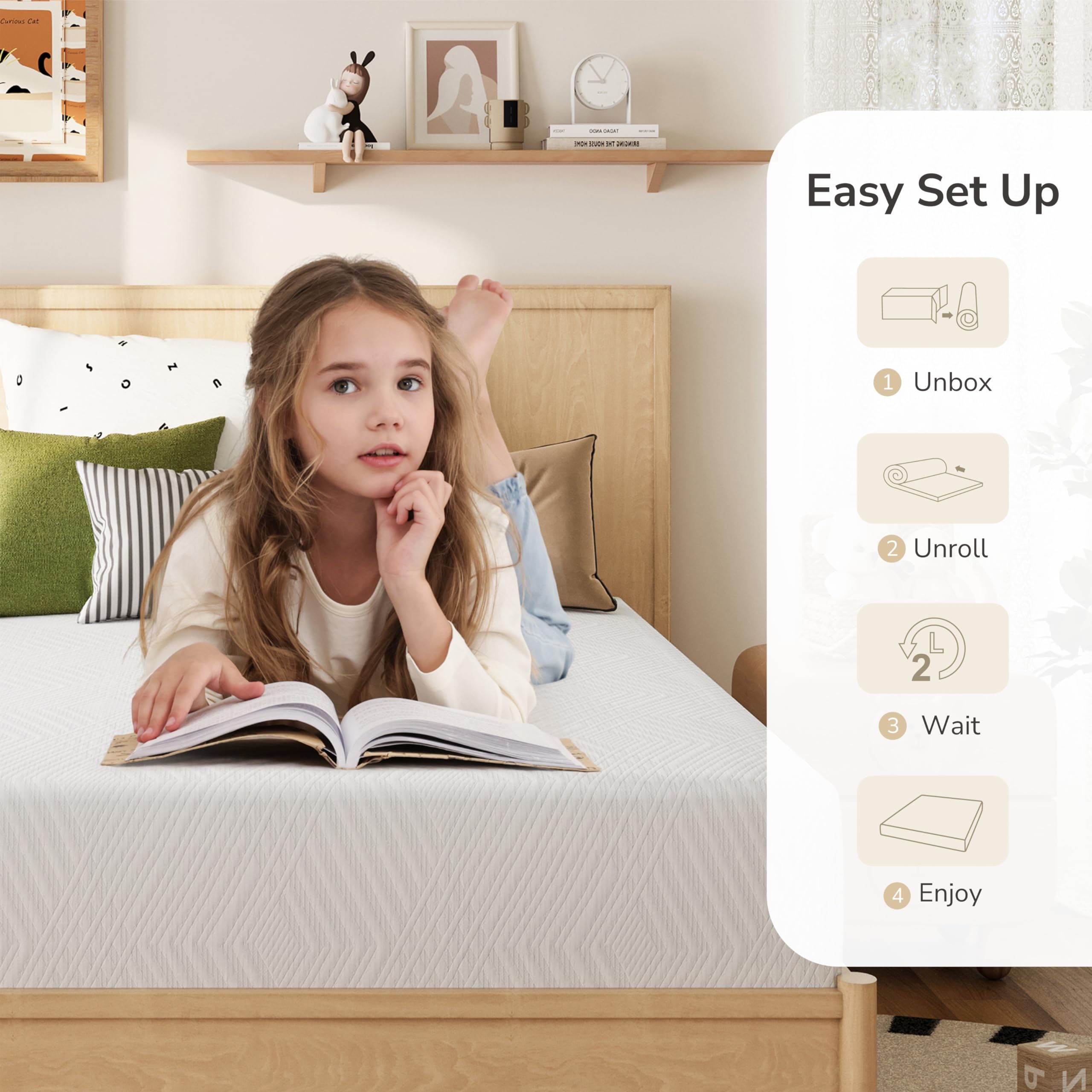 MLILY rolled mattress in box demonstrating convenient delivery