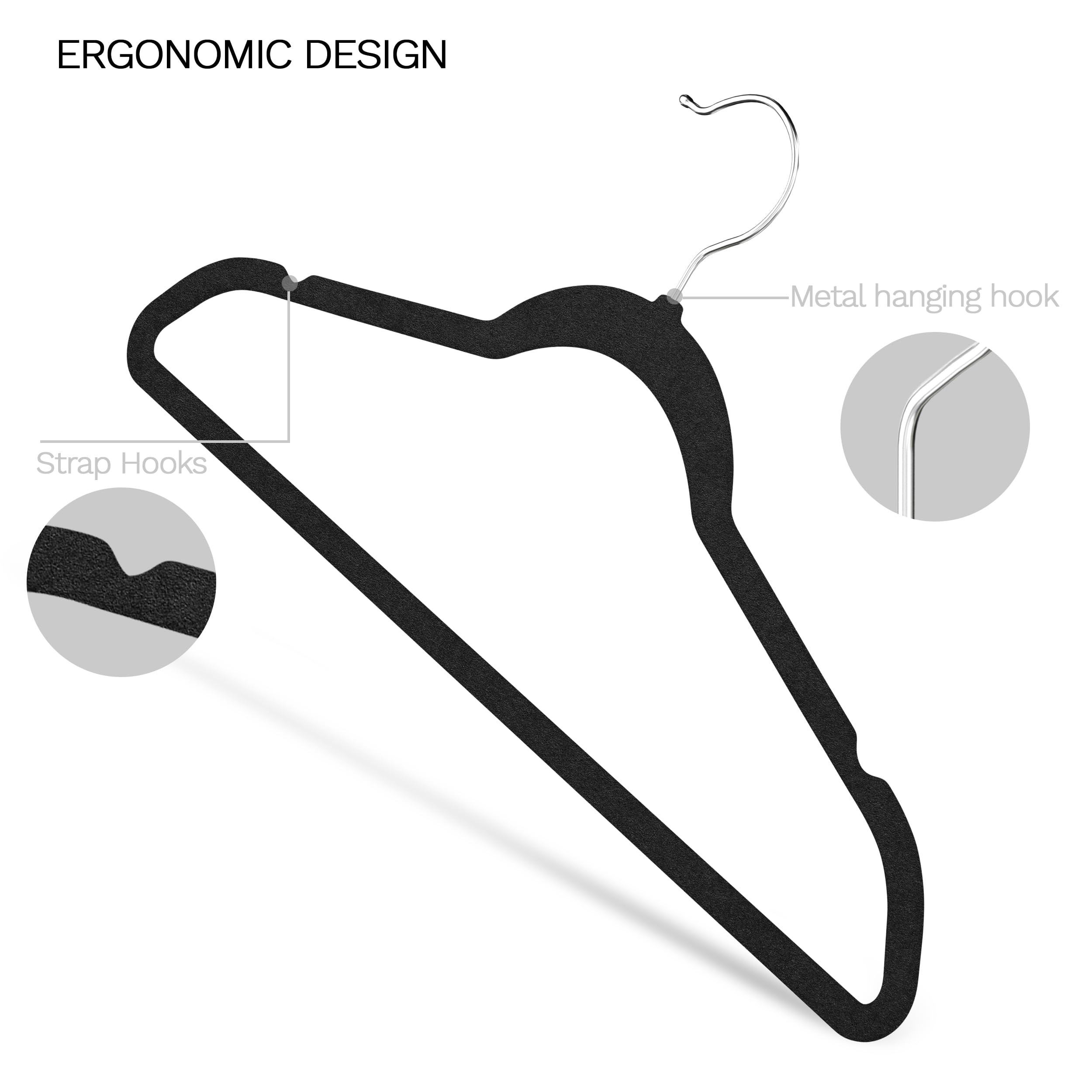 MLKJHHI anti-slip shoulders prevent slipping and preserve garment shape.