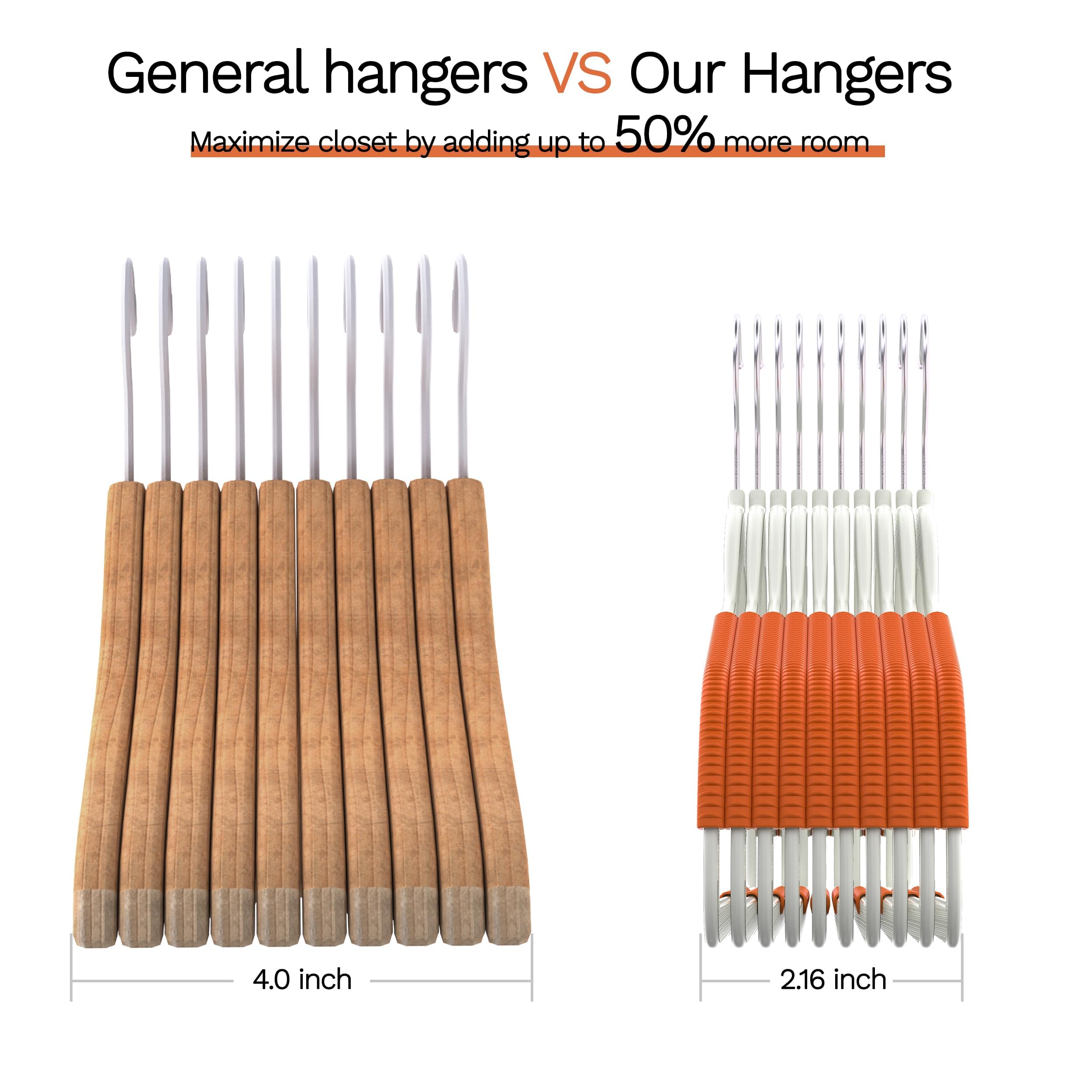 MLKJHHI built-in bars hold pants, ties, scarves for organized storage.