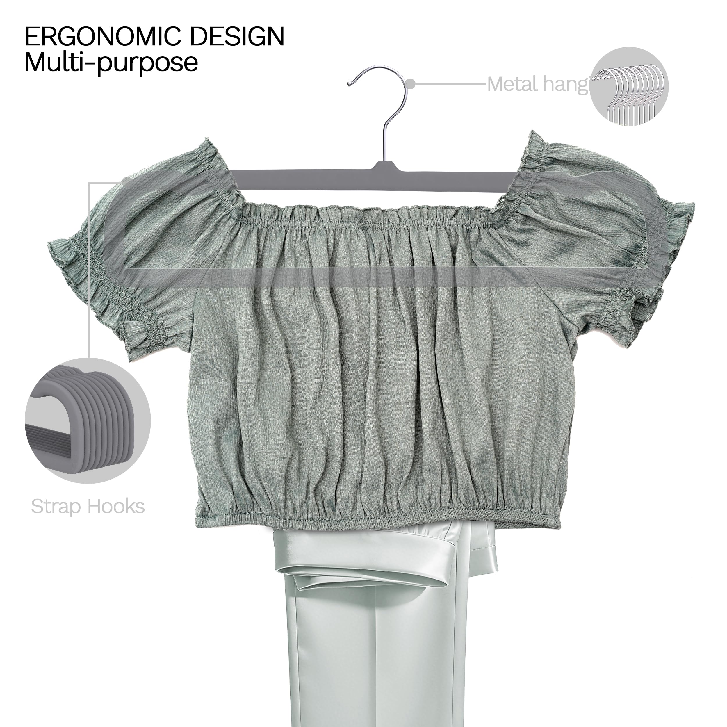 MLKJHHI slim profile hangers maximize closet space without bulk.