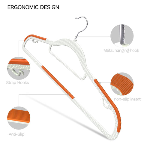 MLKJHHI hanger with non-slip rubber pads secures delicate garments.