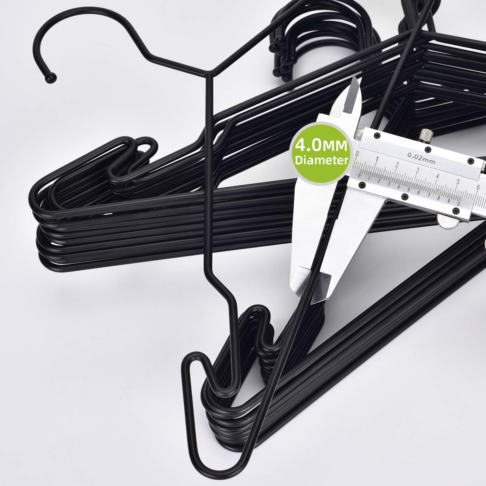 Compact MLMD Lux hangers maximize closet space and organization.