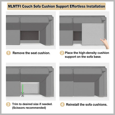 MLMTFI trimmable edge design fits irregular cushions and small spaces.