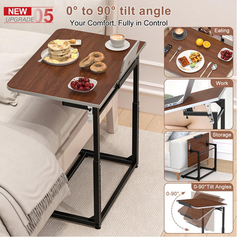 MLZLLL wide desktop fits laptop, meals, and drinks