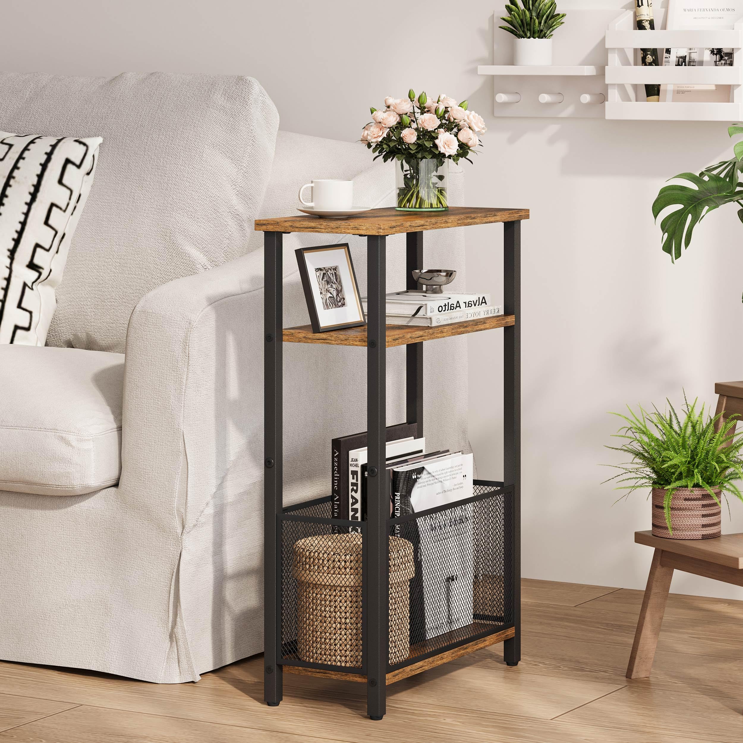 MMEOLUOOK 3-tier storage shelf keeps essentials within reach.
