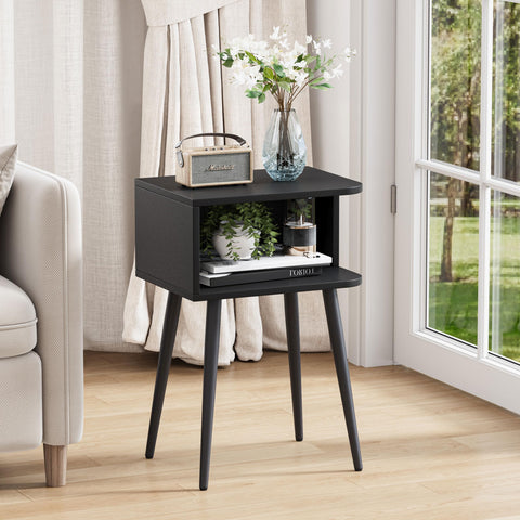 MMEOLUOOK black nightstand 2-pack bedroom setup offers versatile styling