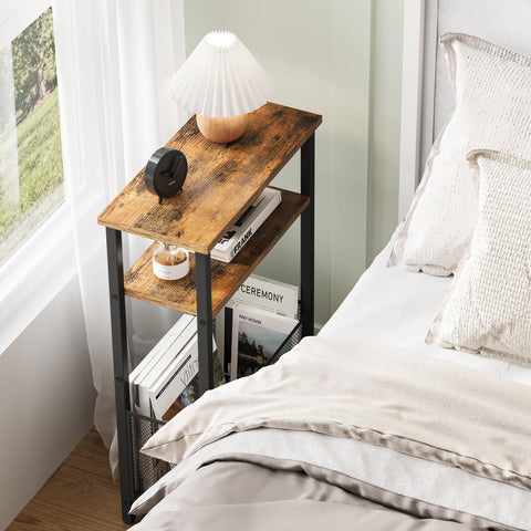 MMEOLUOOK minimalist rustic-design end table complements diverse decor.