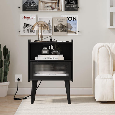 MMEOLUOOK bedroom scene with nightstand fitting modern decor
