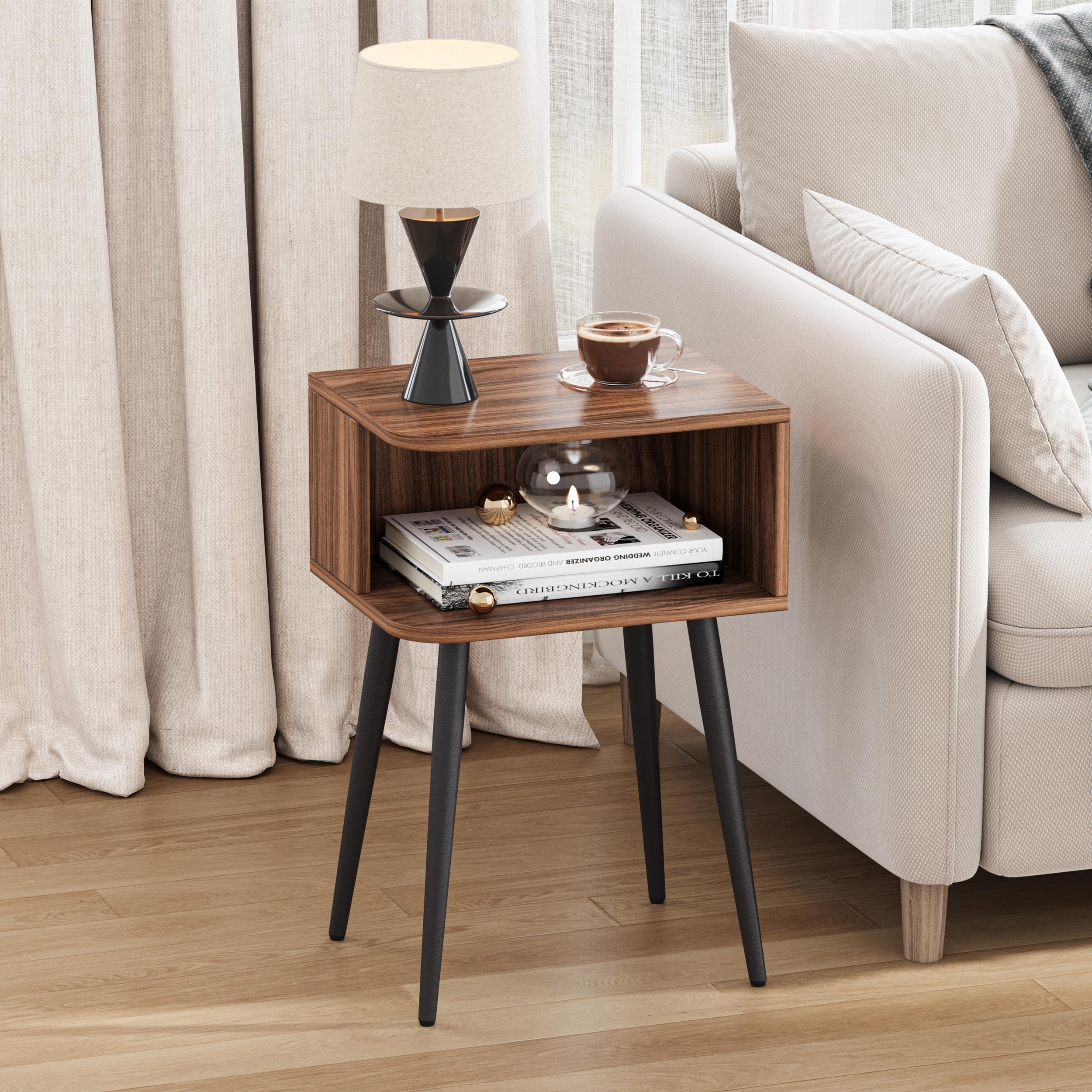 MMEOLUOOK small-space bedside table fits beside bed or sofa