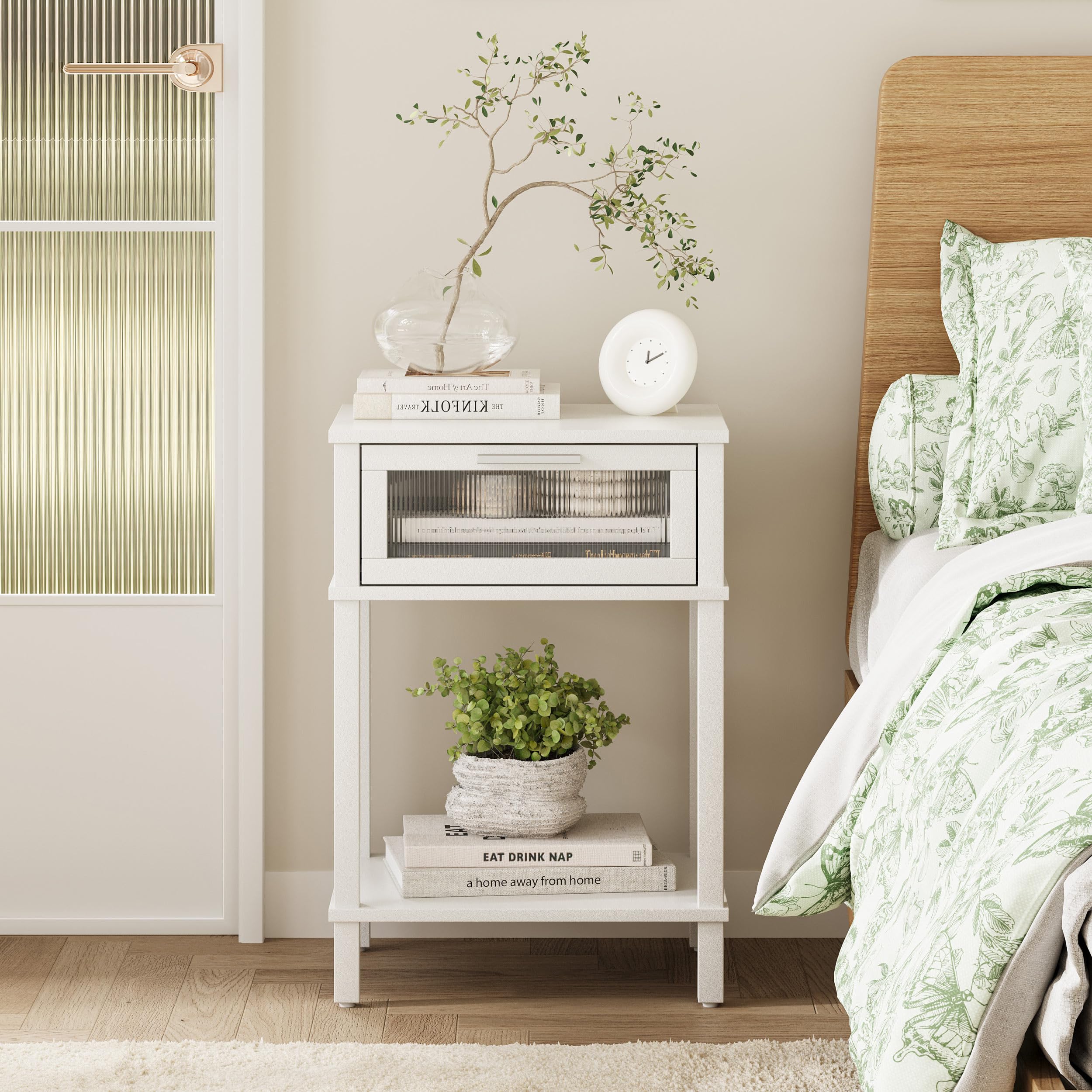 MMEOLUOOK MORU glass drawer panel adds privacy and style