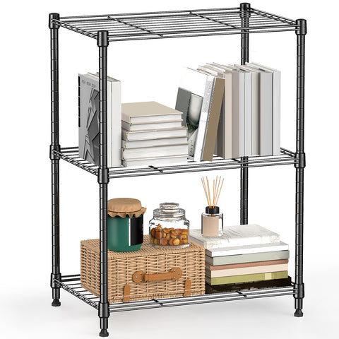 MMZG steel shelving unit front view showing versatile storage capacity