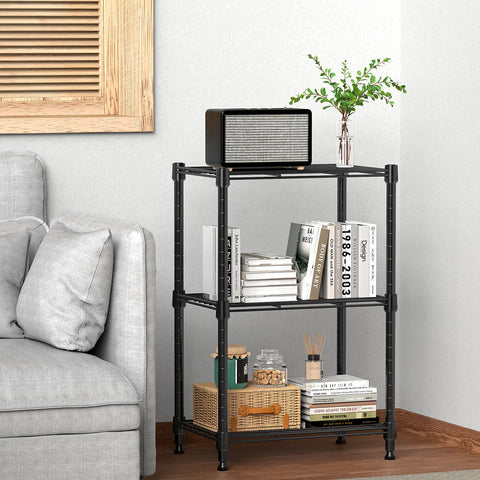 MMZG steel shelving unit side view highlighting sturdy frame