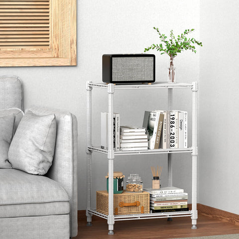 MMZG adjustable shelves wire rack adapts to various sizes and items.