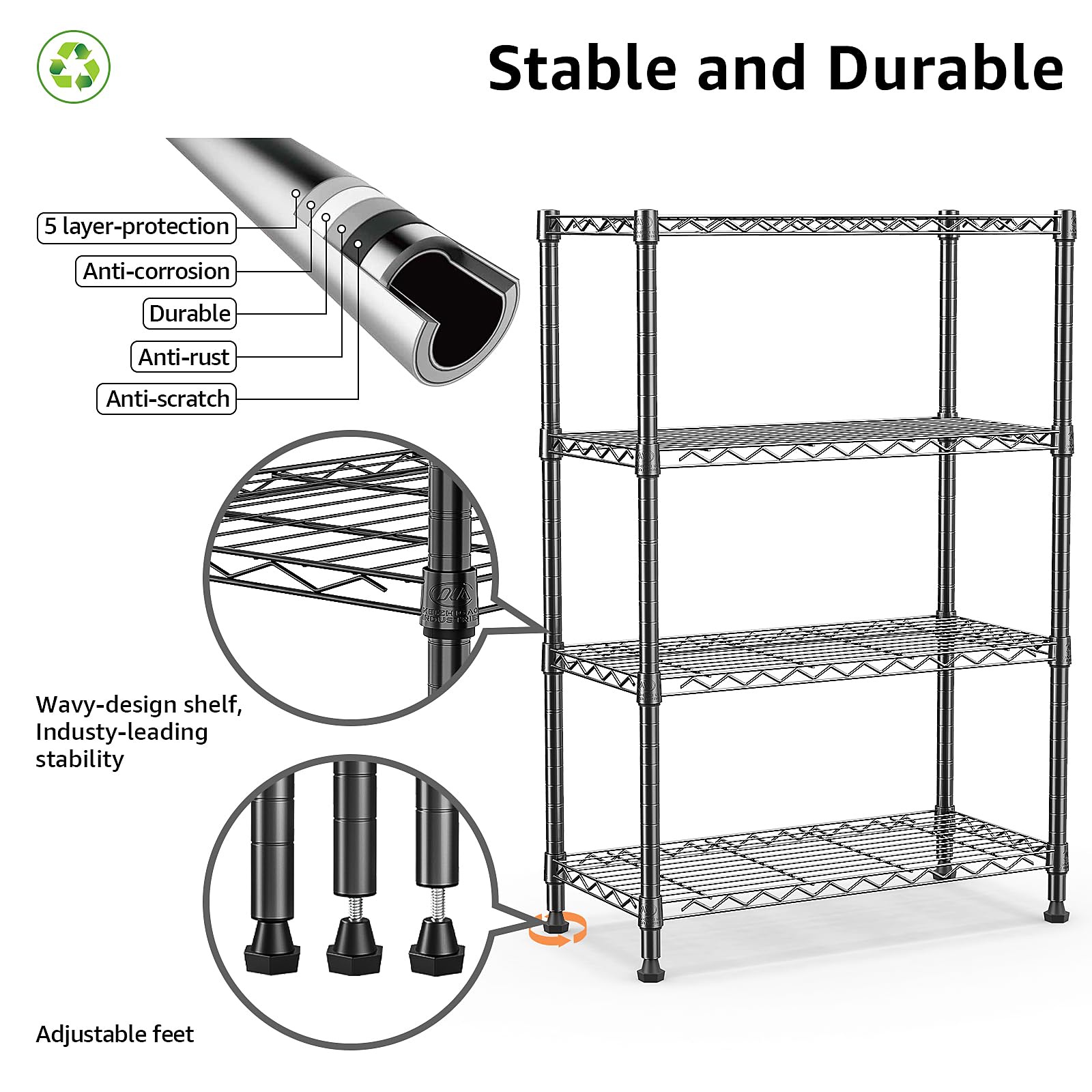 MMZG heavy-duty shelving suitable for office use with high weight capacity.