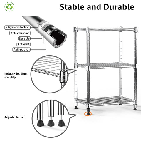 MMZG total unit capacity of 450lbs keeps essentials organized without sag