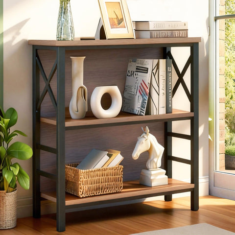 MNEETRUNG book shelf front view showcases open shelves for books and decor