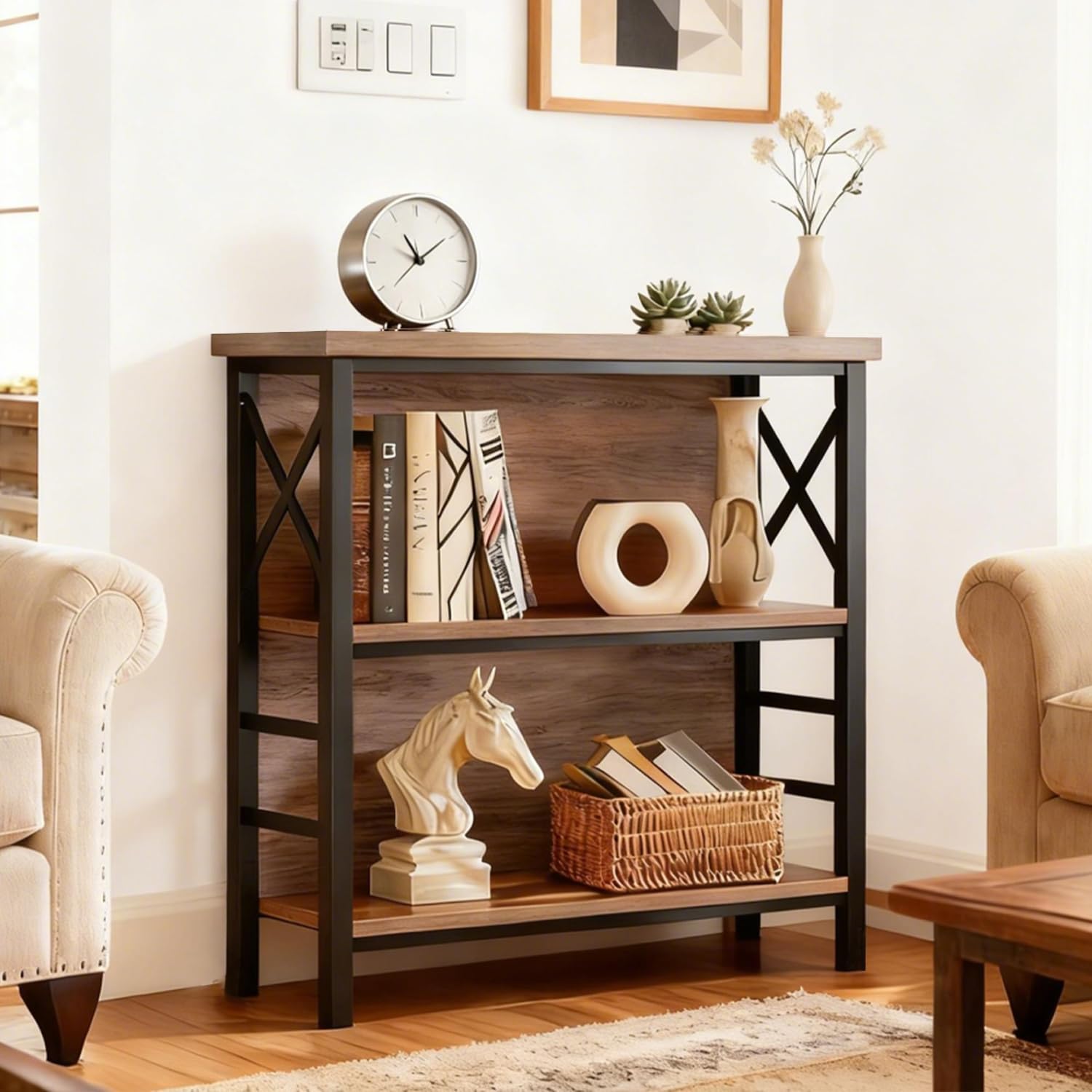MNEETRUNG industrial-frame image highlights backboard keeps items in place