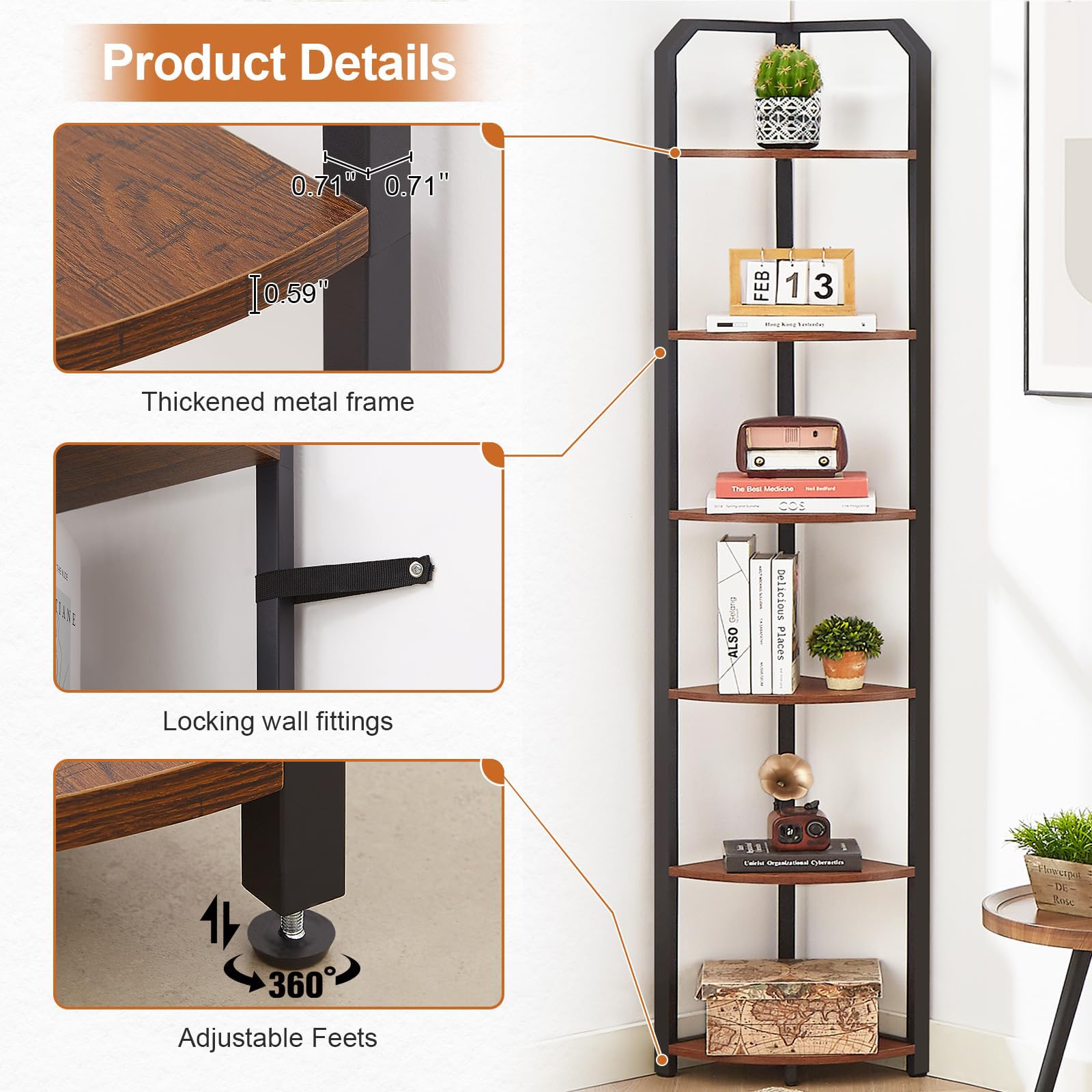 MNEETRUNG corner shelf in kitchen corner for practical storage