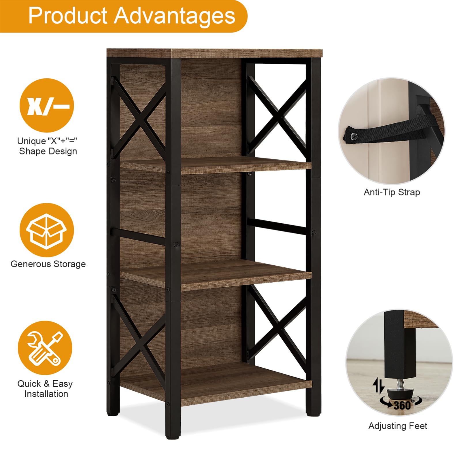 MNEETRUNG versatile shelf suits books magazines and decor items