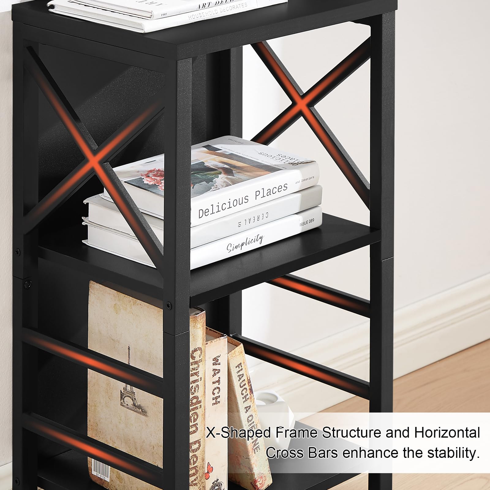 MNEETRUNG nightstand configuration offers convenient bedside storage
