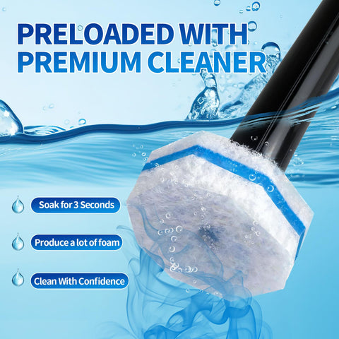 MNWHUC 16-inch wand with ABS handle for easy reach and scrubbing.