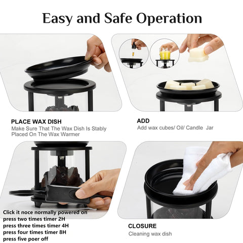 MOAFINA wax warmer with auto timer interface