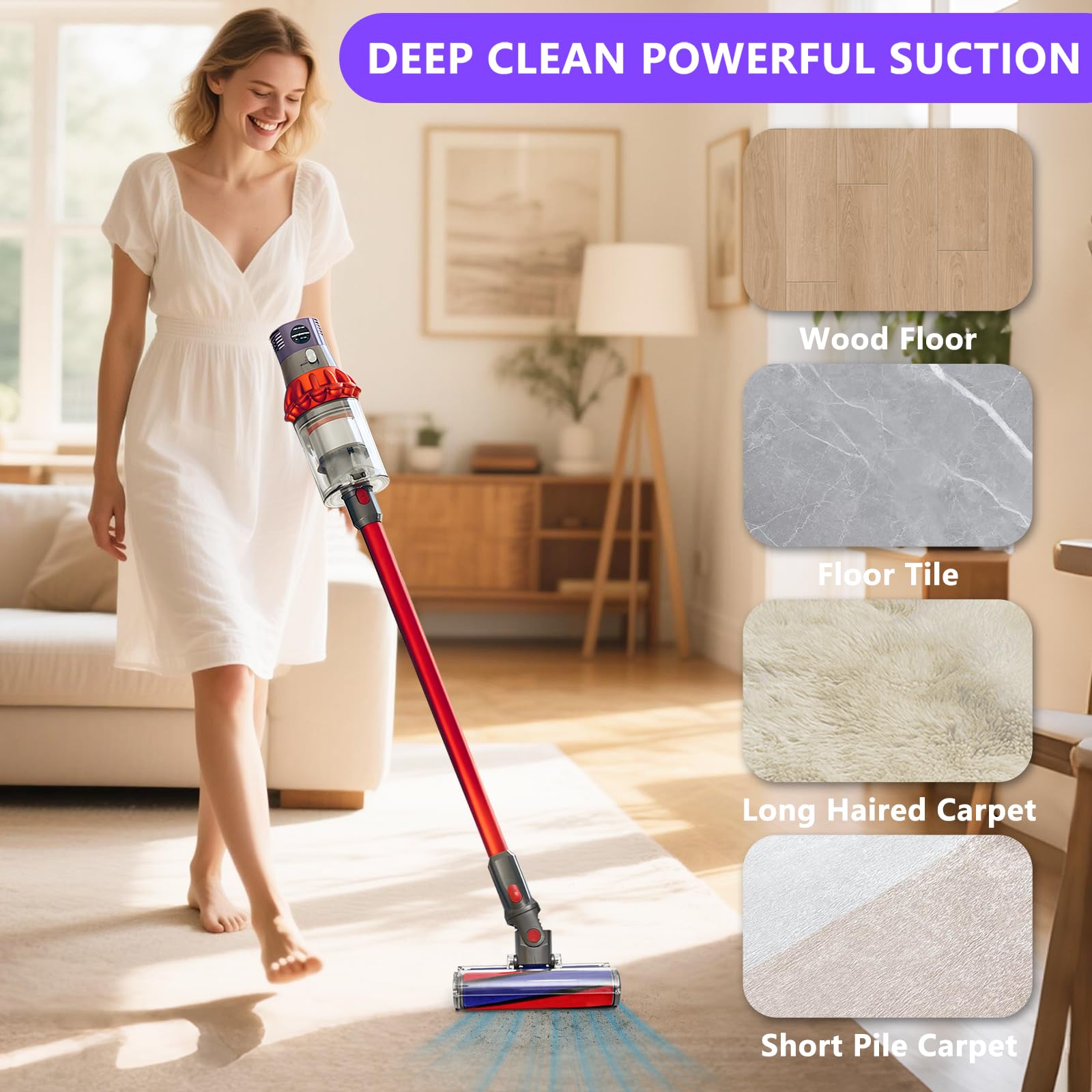 Mochenli compatibility with multiple Dyson models offers versatile vacuuming across rooms.