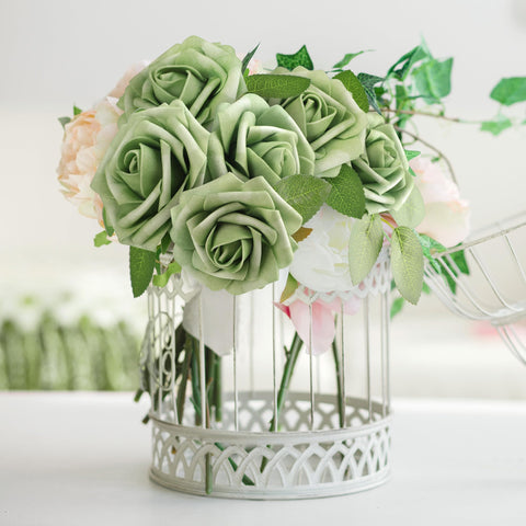 Mocoosy bulk green roses in box for bulk decor projects.