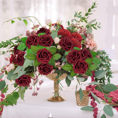 Mocoosy Burgundy rose kissing ball option for elegant event decor