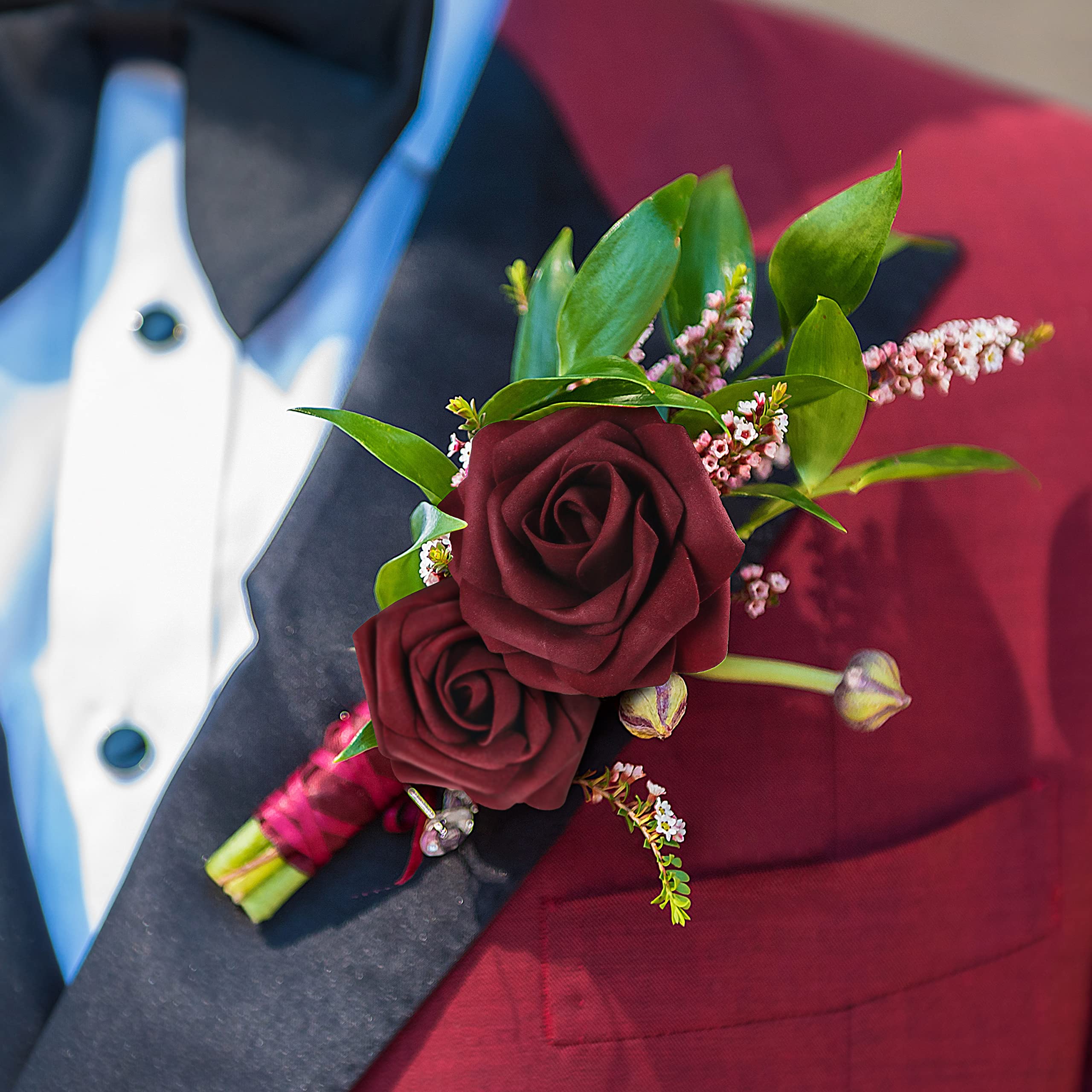 Mocoosy Burgundy rose 50pcs packaging for party decor