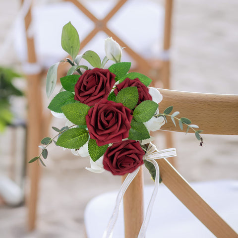Mocoosy Burgundy rose wedding bouquet idea for elegant decor