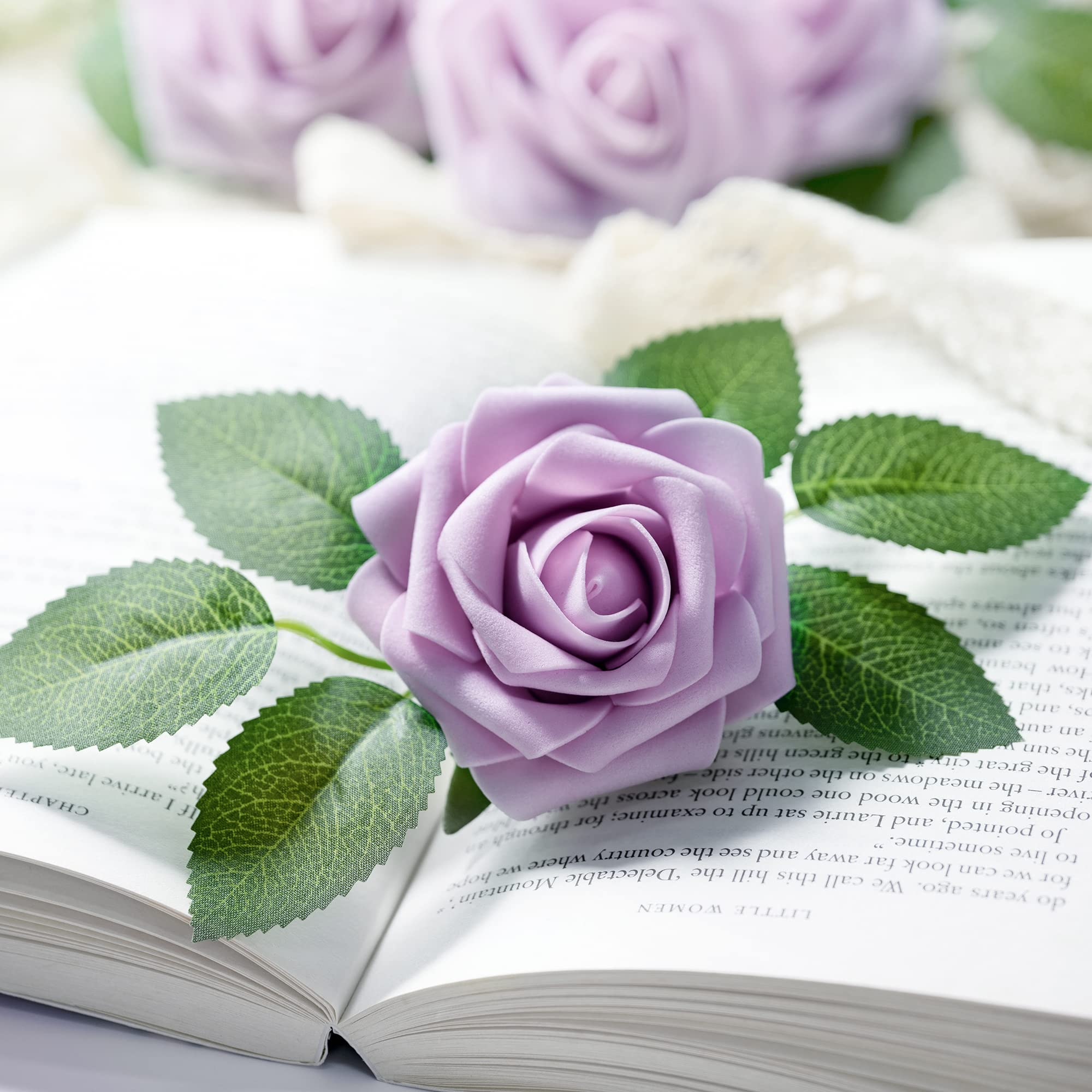 Mocoosy lavender rose DIY bouquet with separate leaves