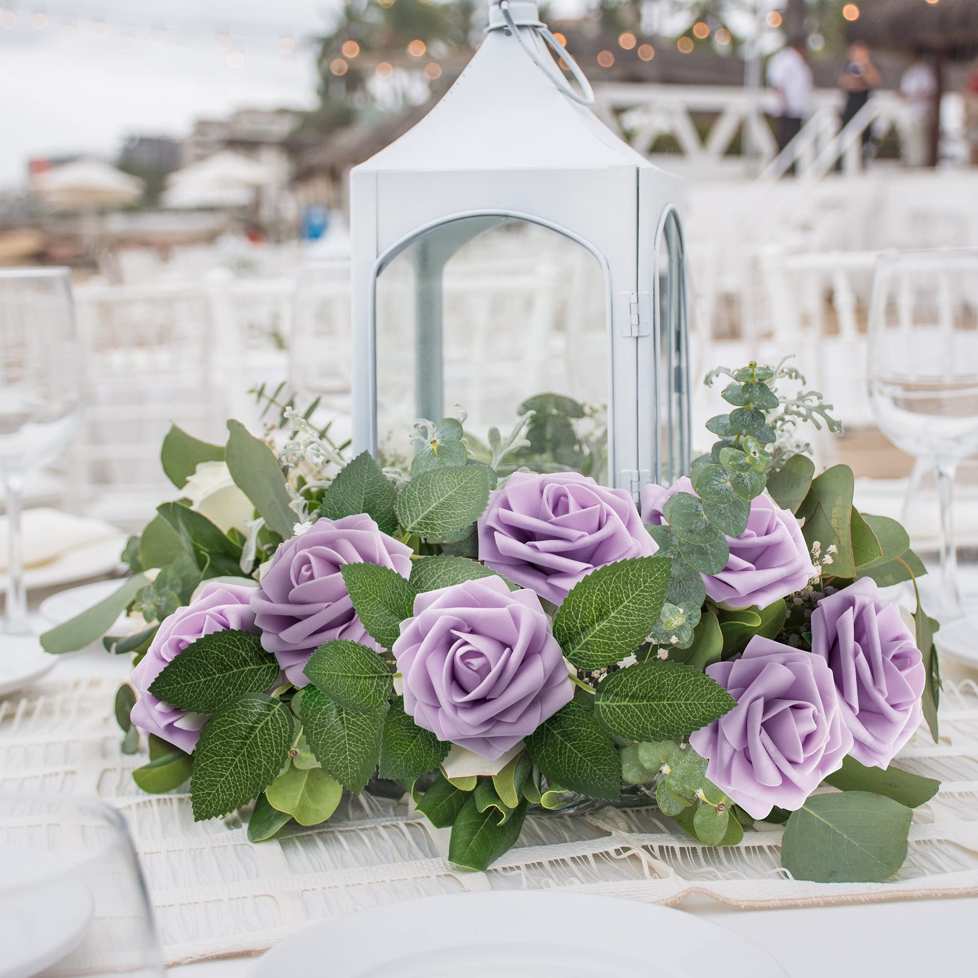 Mocoosy lavender rose cake flower for wedding decor