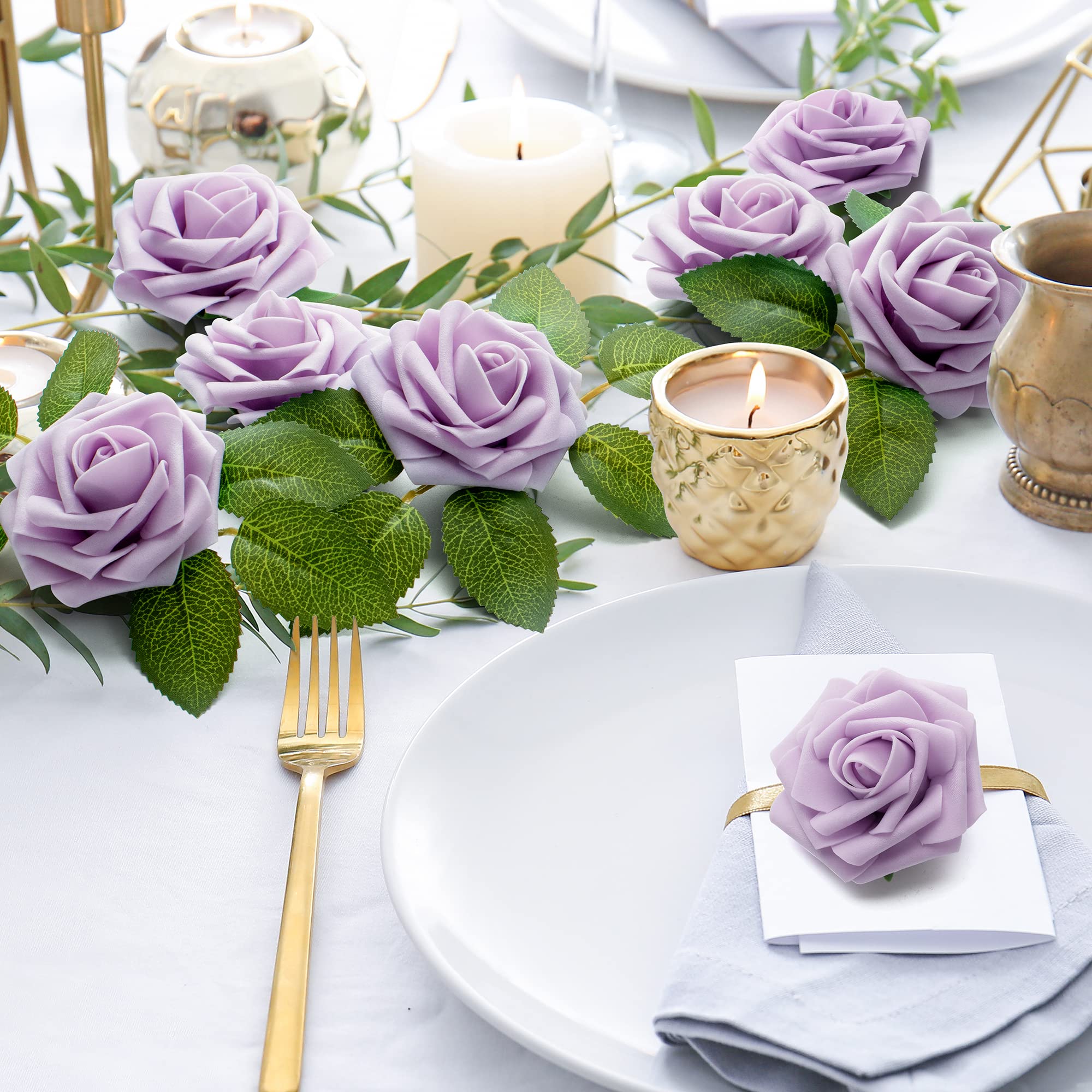 Mocoosy lavender rose centerpiece for elegant tables
