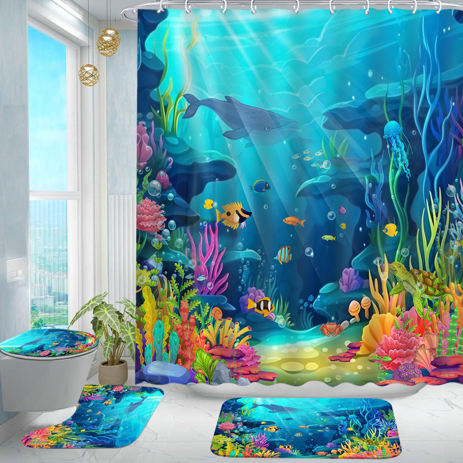 Mocsicka machine-washable polyester curtain for simple cleaning.