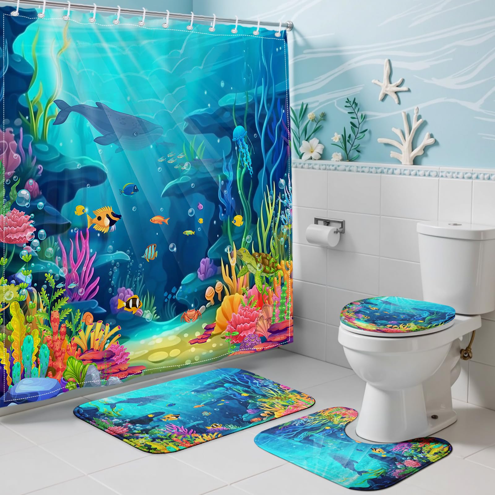 Mocsicka curtain fabric with waterproof coating for splash resistance.