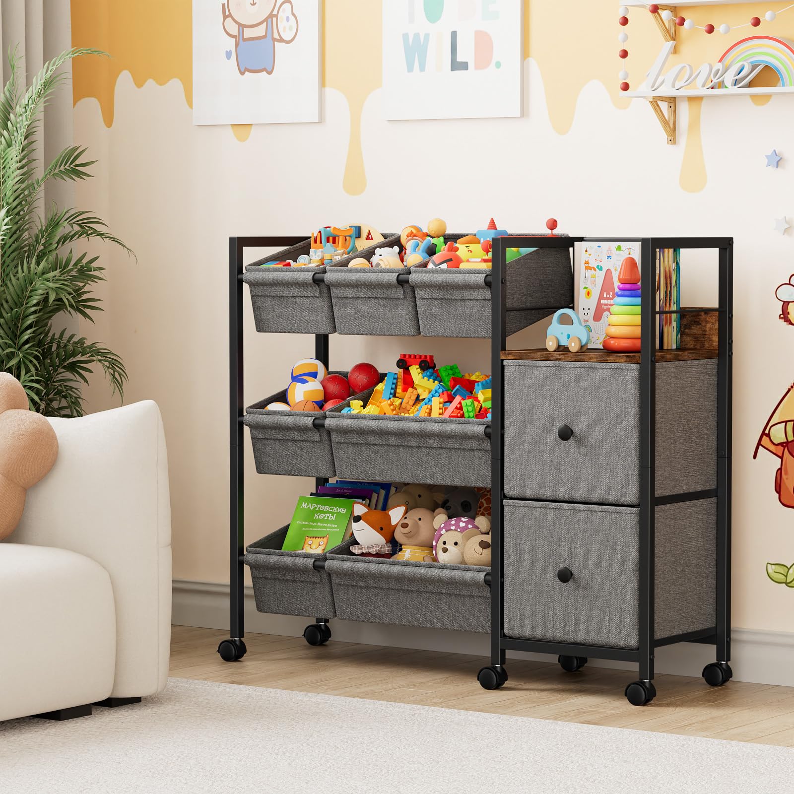 Modanais compact cart fits small spaces like bedrooms and corners.