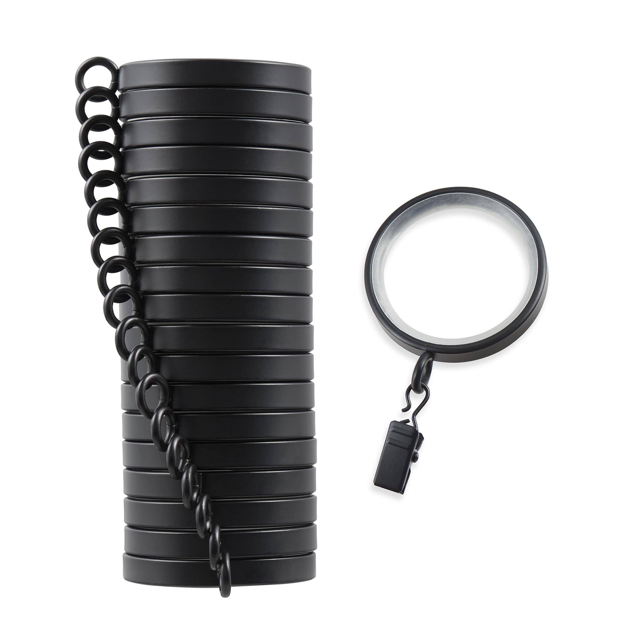 Mode Cambria Designer Series easy glide rings 18-count for smooth curtain movement.